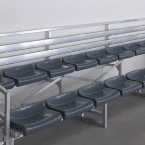 2 - 6 Row Bleacher With Plastic Seat And Inside Staircase