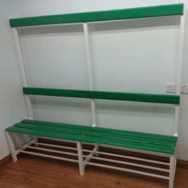 Indoor Locker Bench “ with Back Rest & Clothes Hook